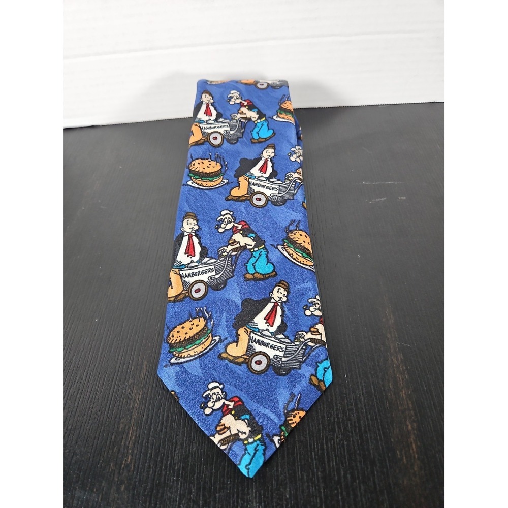 Vintage USA Made Beans McGee Popeye And Wimpy  Necktie 1553
